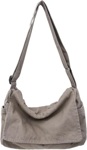Collsants Messenger Bag for Women Men Satchel Bag Canvas Crossbody Shoulder Bag Casual Sling Bag