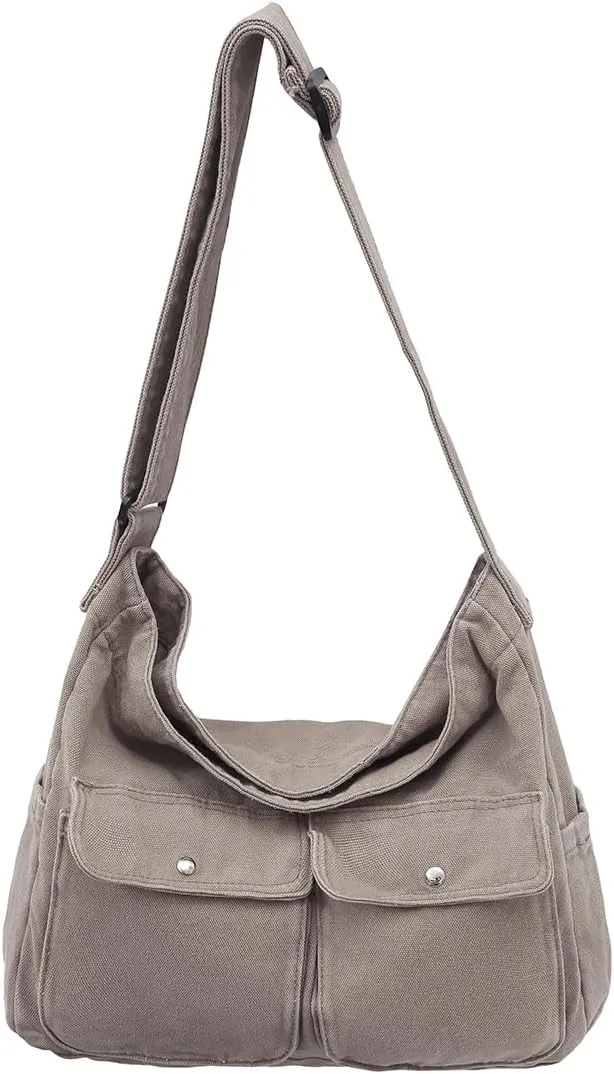 Collsants Messenger Bag Hobo Crossbody Bags for Women Canvas Bag Crossbody Tote Bag Shoulder Bag