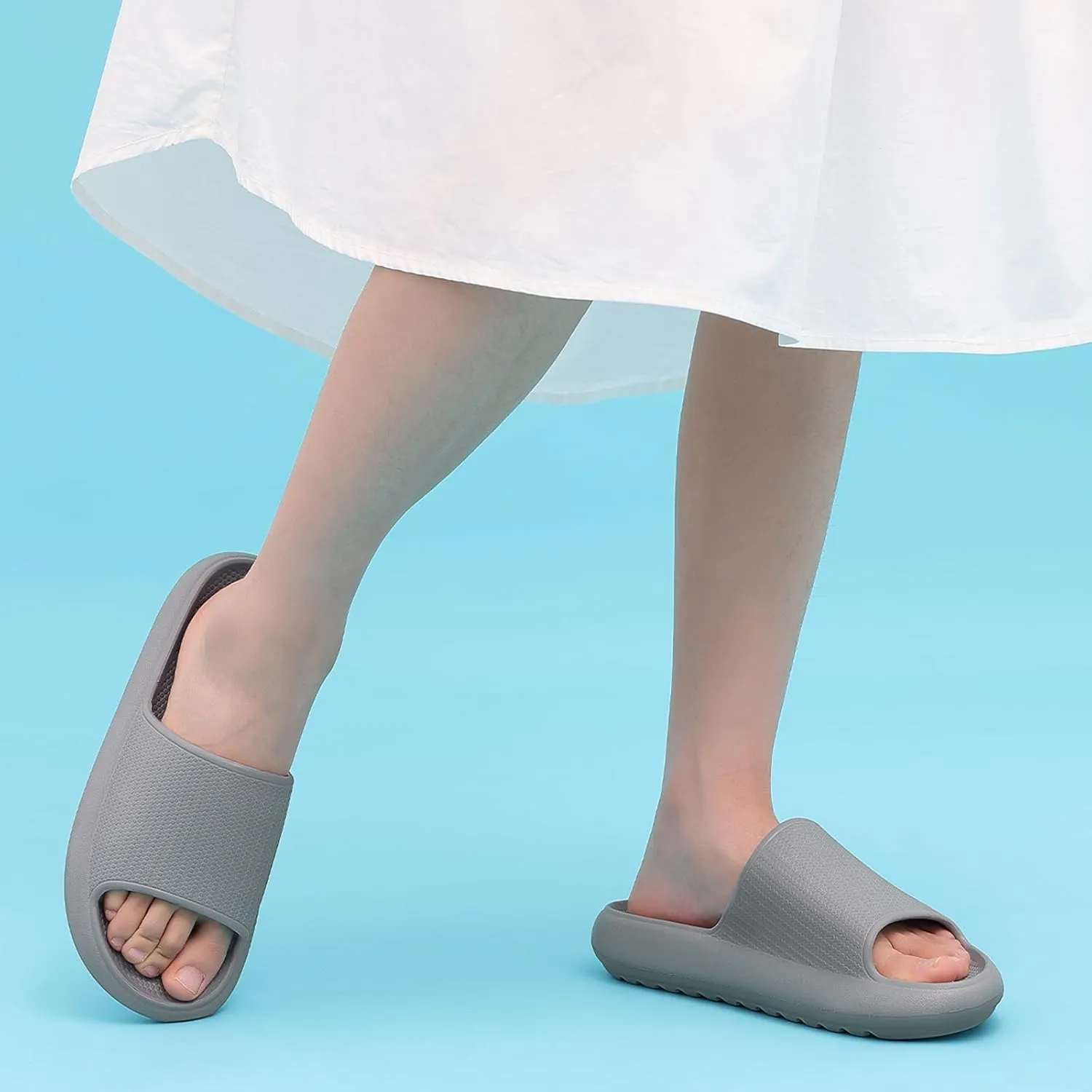 Comwarm Cloud Slide Sandals for Women Men Ultra Comfort Recovery Pillow Slippers Soft Summer Beach Shoes with Low Arch Support