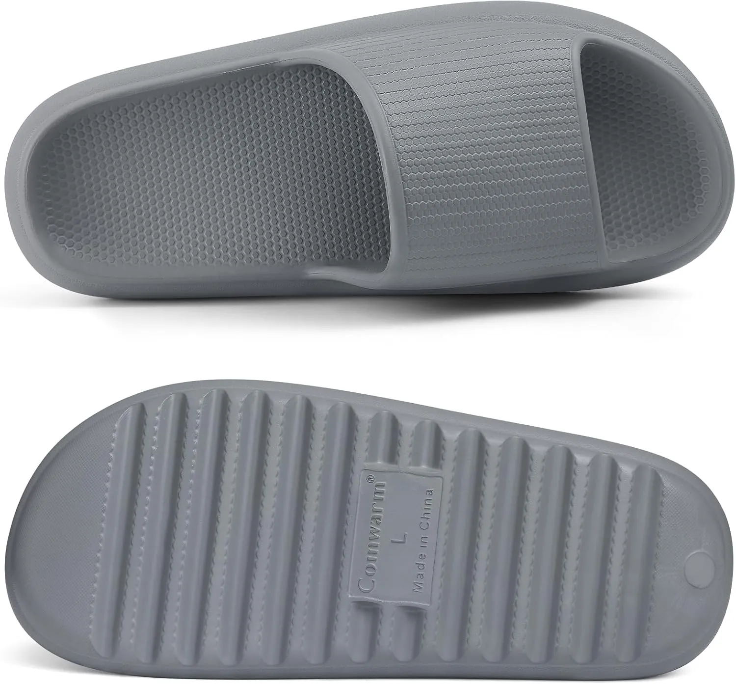 Comwarm Cloud Slide Sandals for Women Men Ultra Comfort Recovery Pillow Slippers Soft Summer Beach Shoes with Low Arch Support