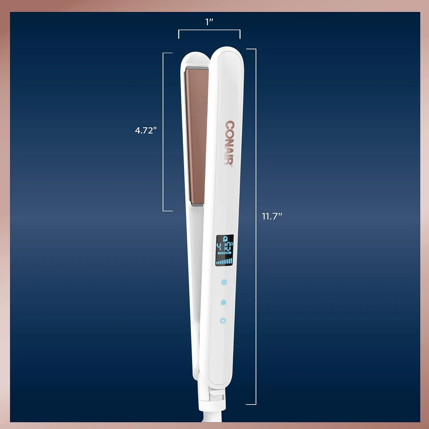 Conair Double Ceramic Flat Iron, 1-inch Digital Flat Iron