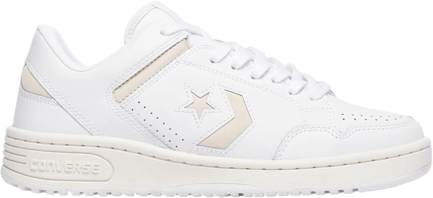 Converse Weapon Leather Unisex Low Top Sneaker (A11573C, in A Nutshell Brown/White)