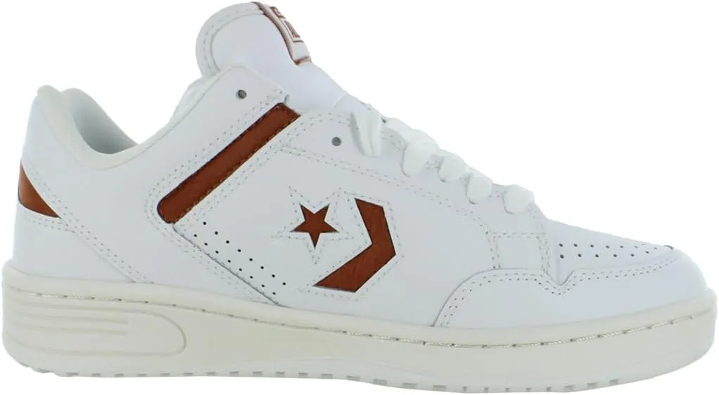 Converse Weapon Leather Unisex Low Top Sneaker (A11573C, in A Nutshell Brown/White)