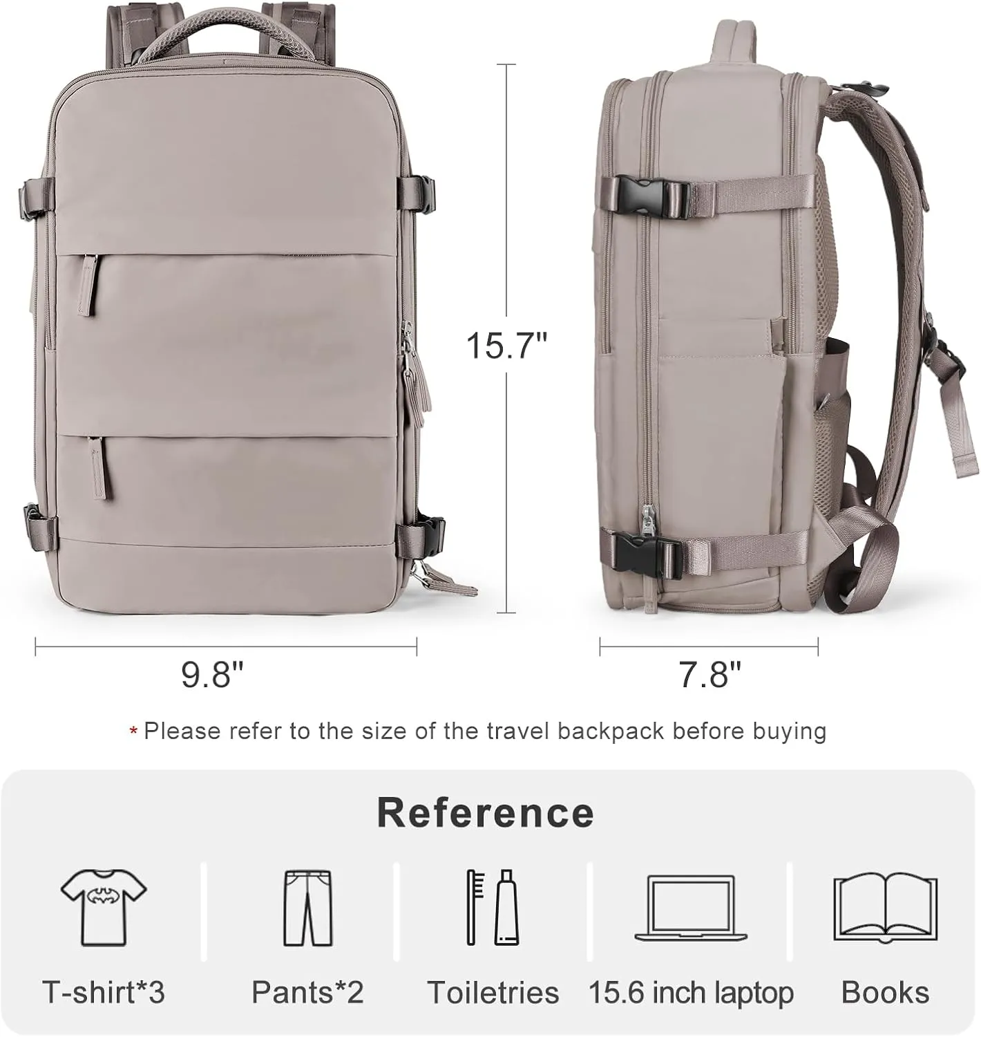coofay Travel Backpack Carry on Flight Approved Mochila De Viaje Large Backpack for Travel Backpacks for Men Women Carry on Backpack for Airplanes Personal Item Travel Bag 18x14x8 Inches Travel Bag