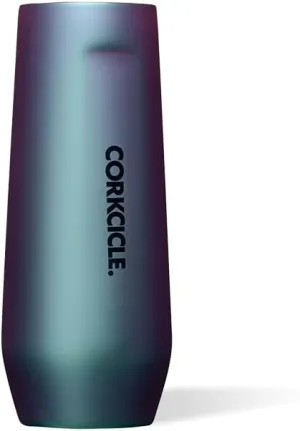 Corkcicle Stemless Flute, Triple Insulated Stainless Steel, Easy Grip, Non-slip Bottom, Keeps Beverages Chilled for 9 Hours, Dragonfly, 8 oz