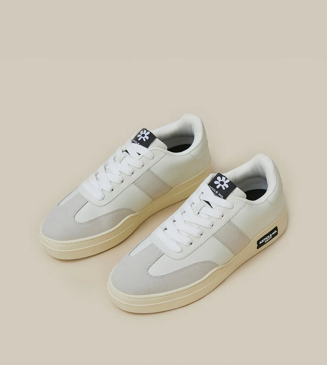 COURT SNEAKER LOW-TOP WHITE/GREY GERMAN TRAINERS