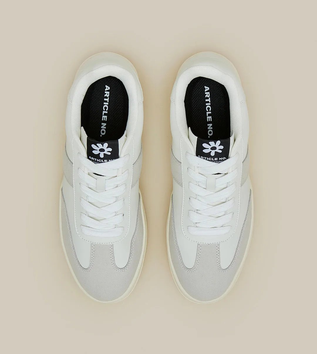 COURT SNEAKER LOW-TOP WHITE/GREY GERMAN TRAINERS