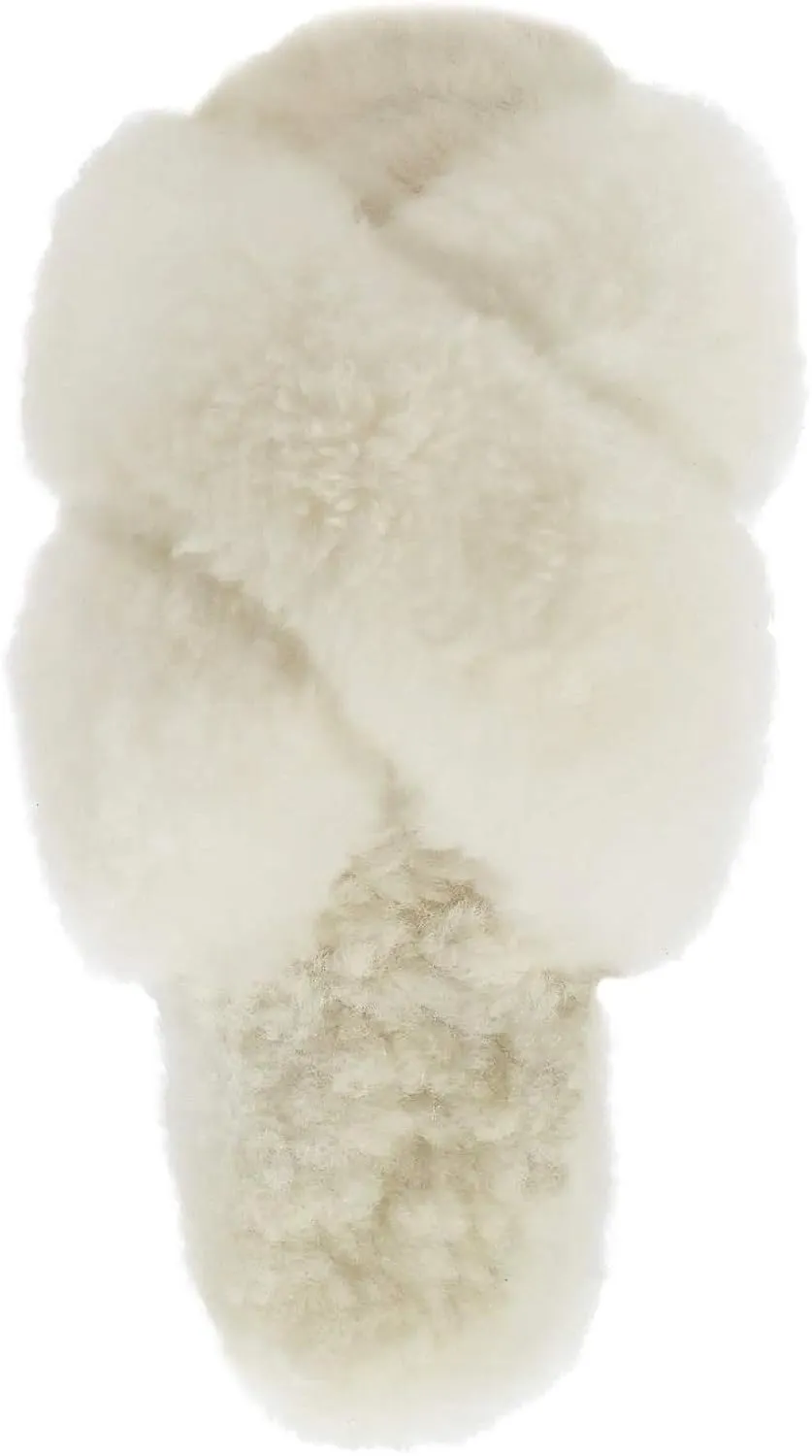 Crisscross Alpaca Slippers, Soft, Plush, 100% Alpaca Wool Fleece Indoor House Slippers