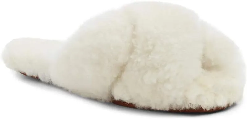 Crisscross Alpaca Slippers, Soft, Plush, 100% Alpaca Wool Fleece Indoor House Slippers