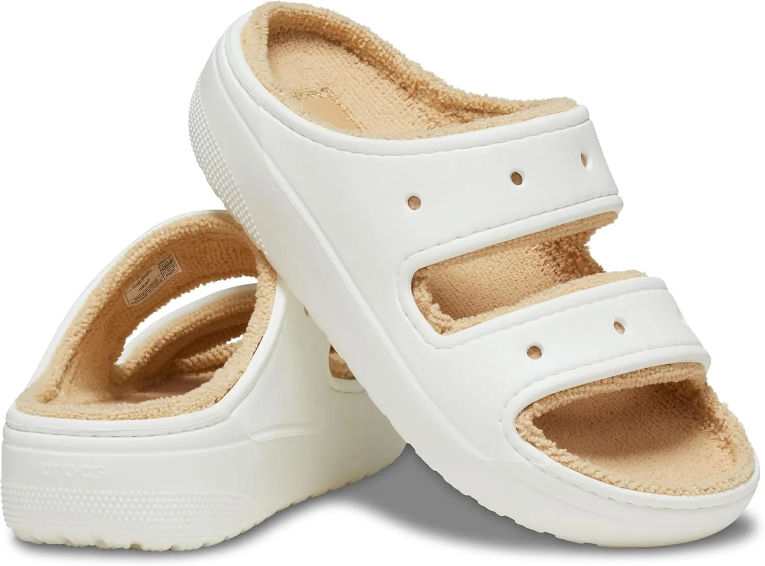 Crocs Unisex-Adult Classic Cozzzy Towel Sandals | Fuzzy Slippers Slide