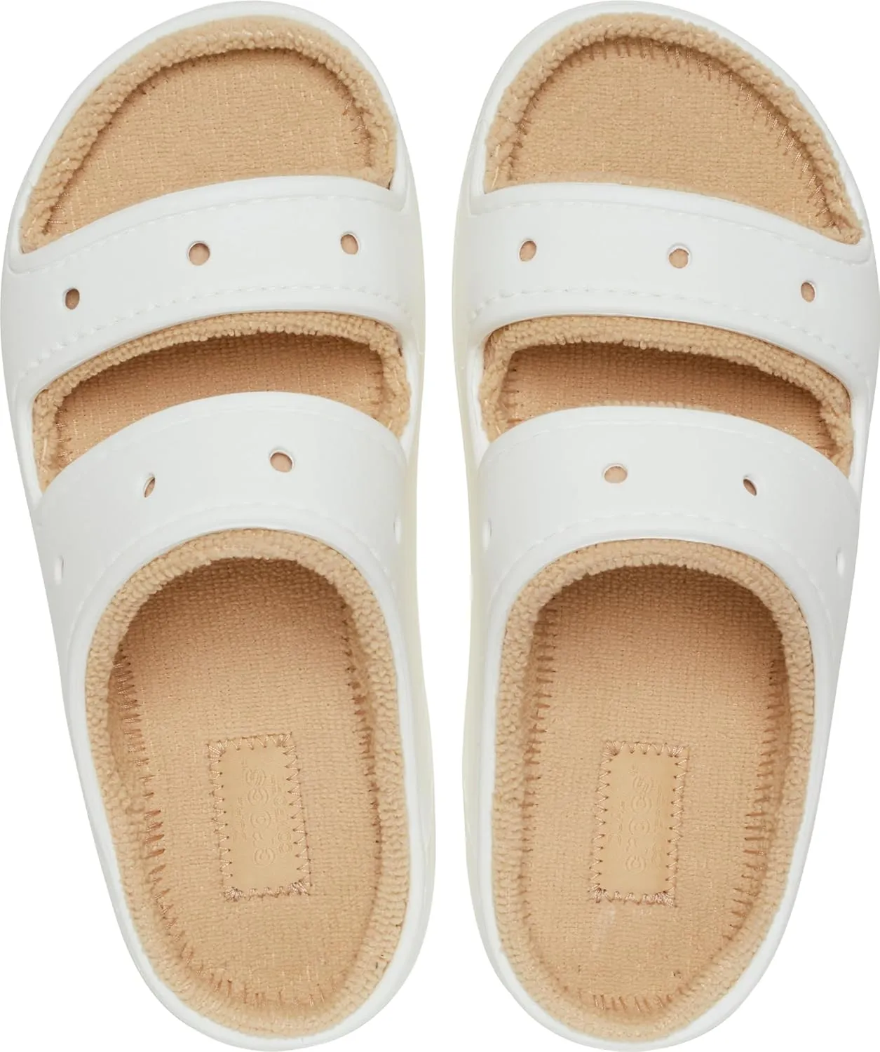 Crocs Unisex-Adult Classic Cozzzy Towel Sandals | Fuzzy Slippers Slide