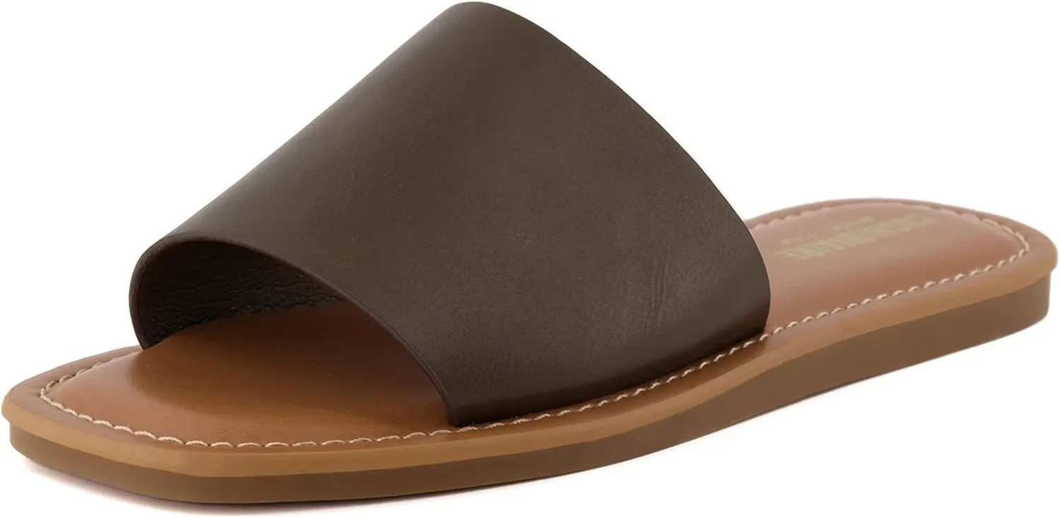 CUSHIONAIRE Women's Spicy slide Sandal with Memory Foam