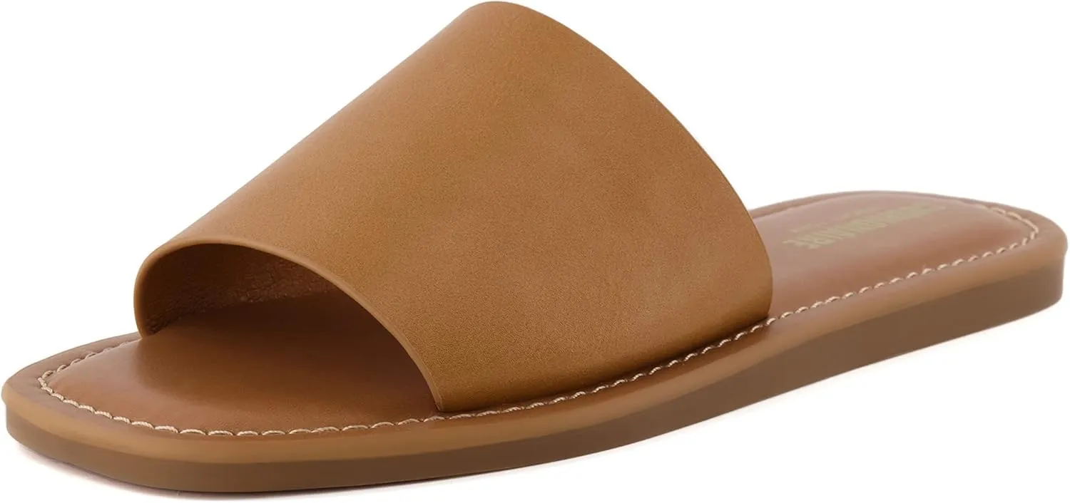 CUSHIONAIRE Women's Spicy slide Sandal with Memory Foam