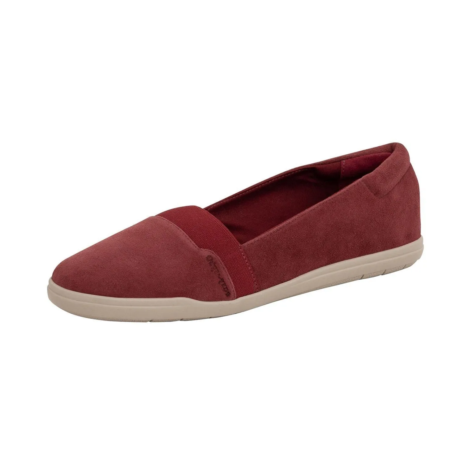 Cushioned Light Easy Ultra Toe Spirit Curated selection Round Dark Slip On Bounce Ballet Smart design Red Flat