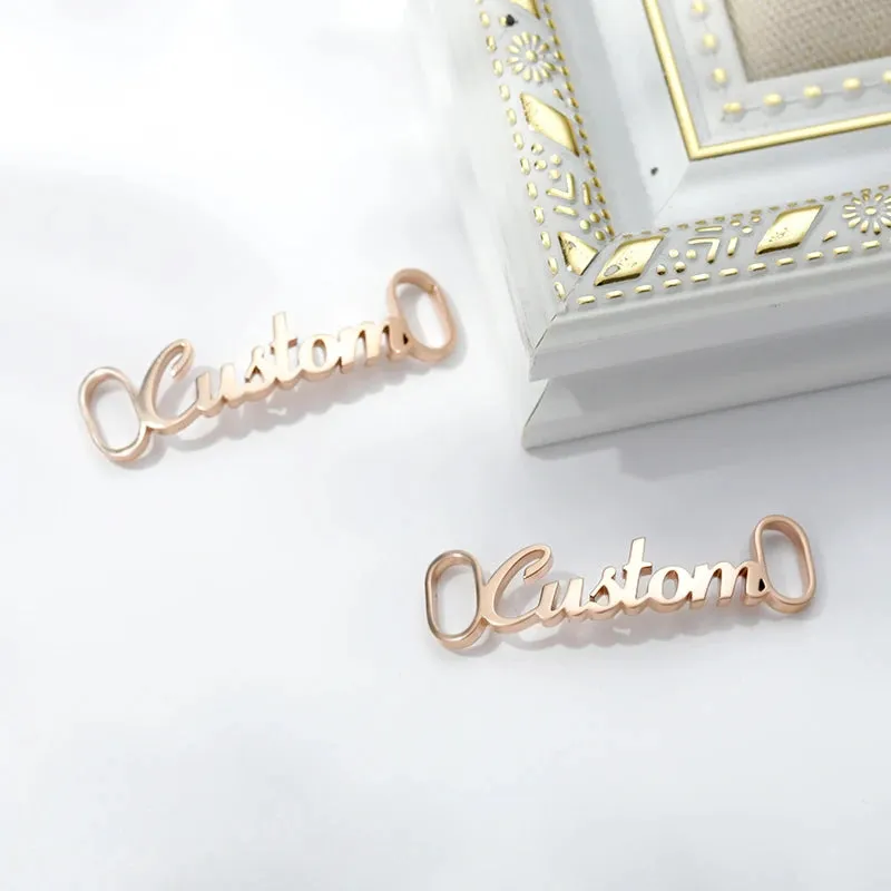 Custom Stainless Steel Name Buckles for Stylish Sneaker Charms