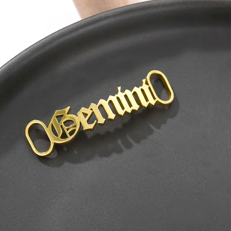 Custom Stainless Steel Name Buckles for Stylish Sneaker Charms