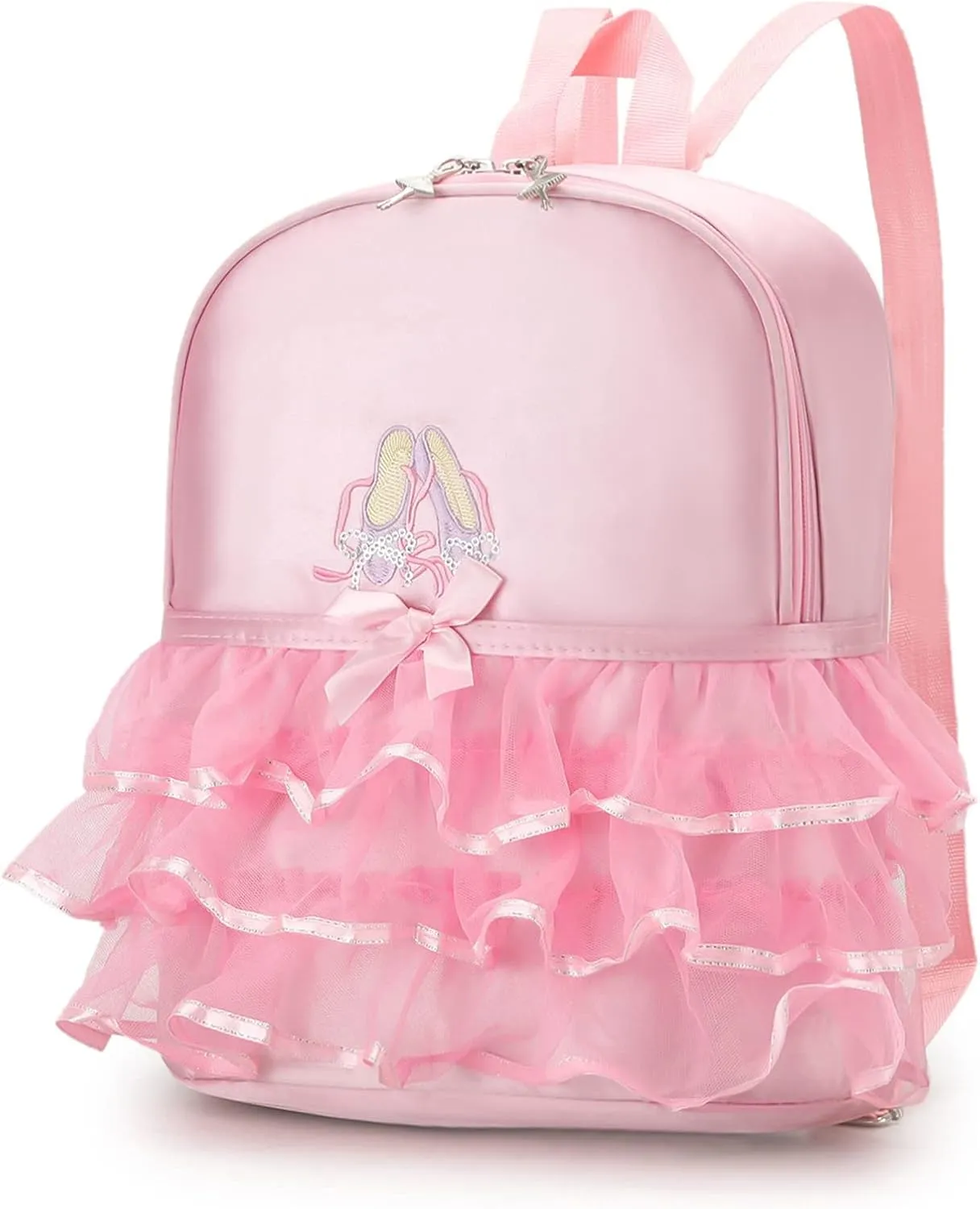 Cute Ballet Dance Backpack Tutu Dress Dance Bag Dance Bag for Girls Waterproof Small Duffle Bag Ballet Bags Gym Bag.(Pink)