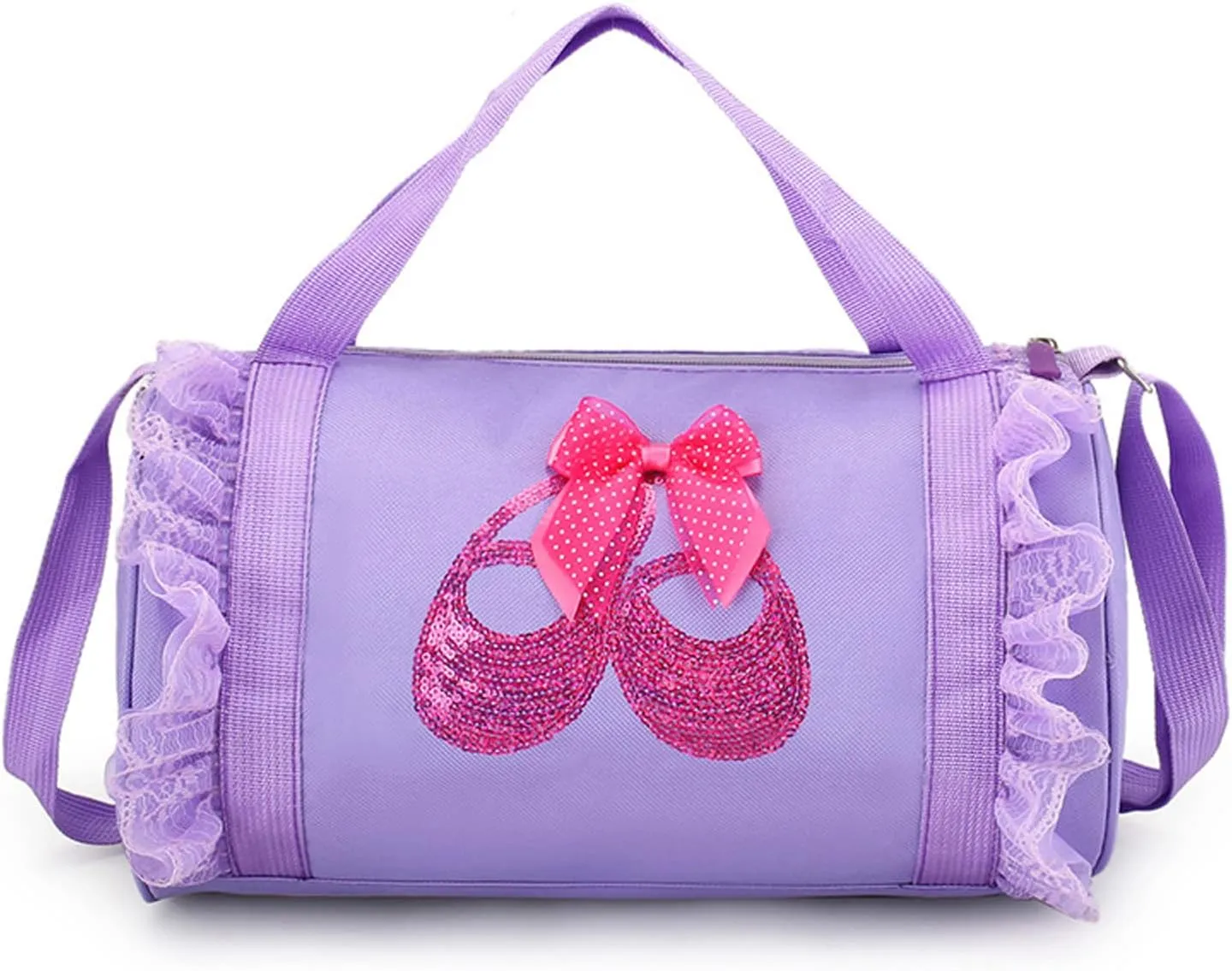 Cute Ballet Dance Backpack Tutu Dress Dance Bag Dance Bag for Girls Waterproof Small Duffle Bag for Kids Ballet Bags for Girl (Purple)