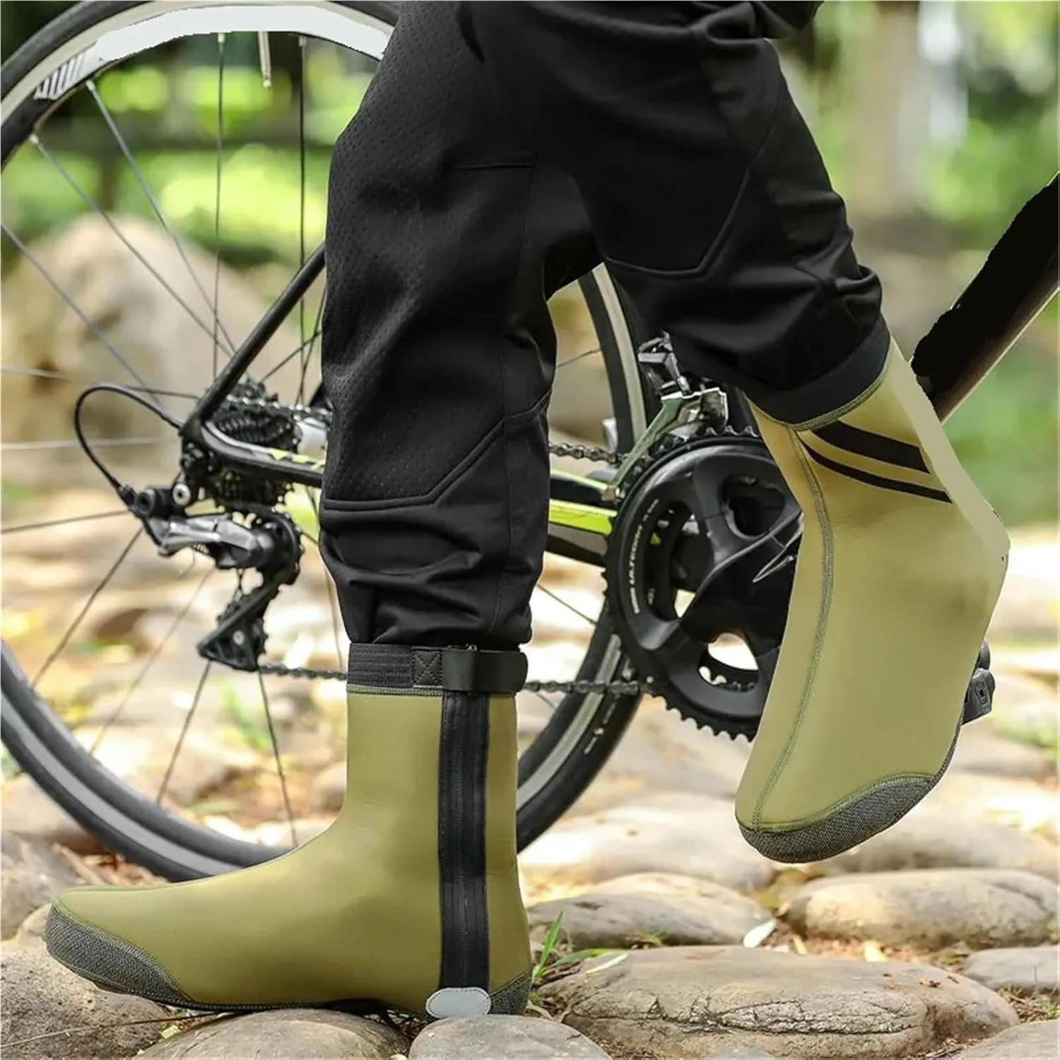 Cycling Shoe Cover Cycling Shoe Cover Thermal Winter Cycling Shoe Cover Reflective Windproof Bicycle Shoe Protector Waterproof Overshoes for Hiking(Shoes Cover XL)