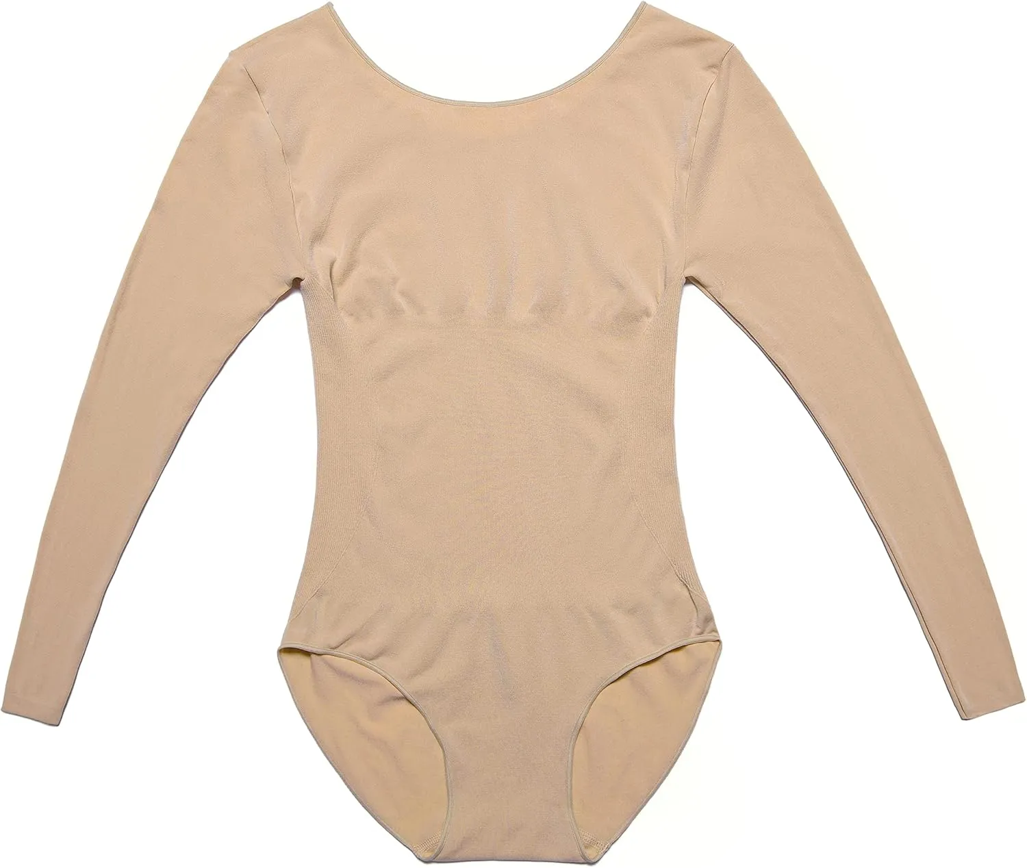 DANSHOW Women and Girls Nude Seamless Camisole Undergarment Leotard with Transition Straps
