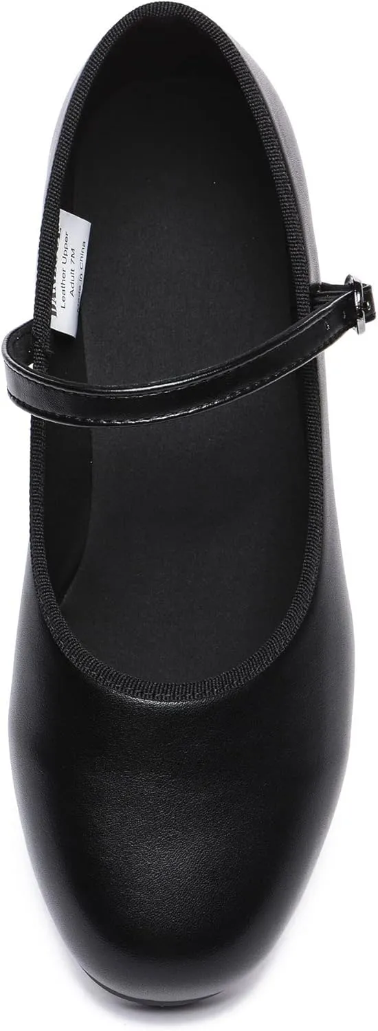 Danzcue Women's Mary Jane Tap Shoe, Ladies Tap Shoes, Black