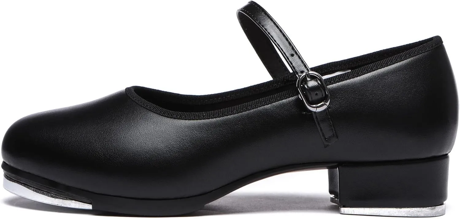 Danzcue Women's Mary Jane Tap Shoe, Ladies Tap Shoes, Black