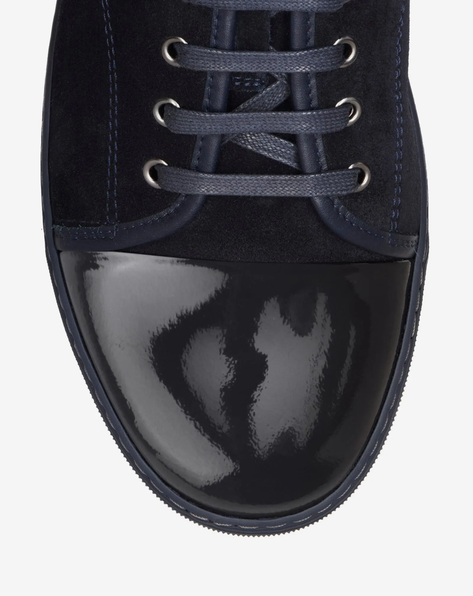 DBB1 SUEDE AND PATENT LEATHER SNEAKERS