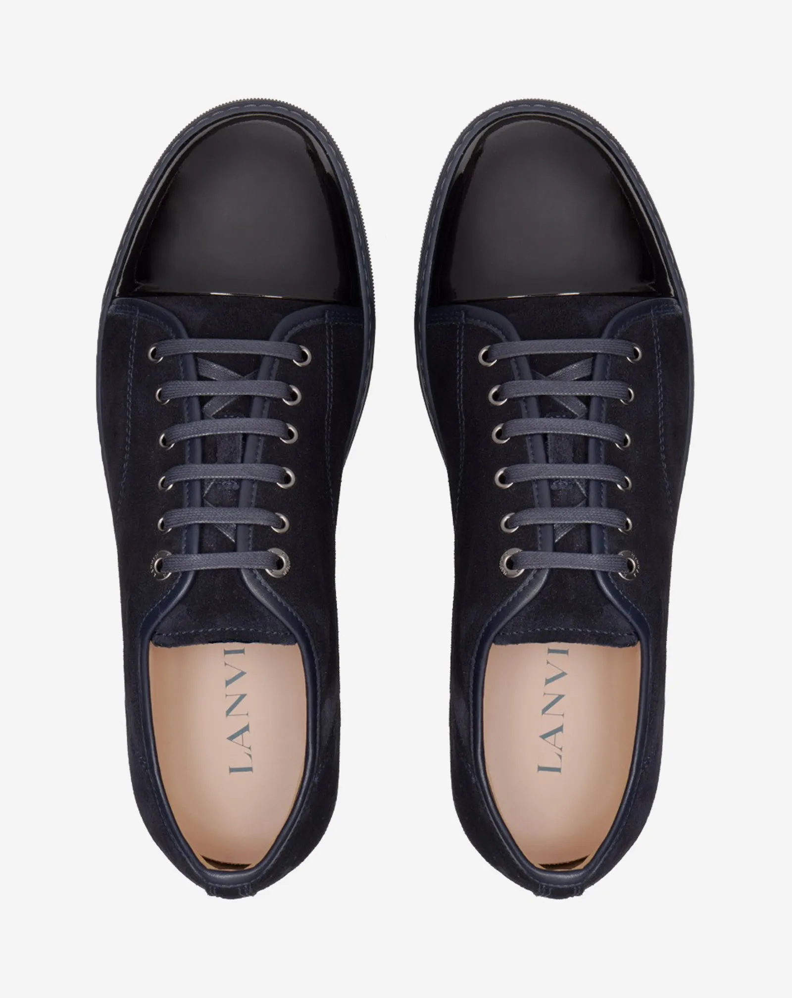 DBB1 SUEDE AND PATENT LEATHER SNEAKERS