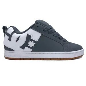 DC SHOES COURT GRAFFIK GREY & WHITE TRAINERS