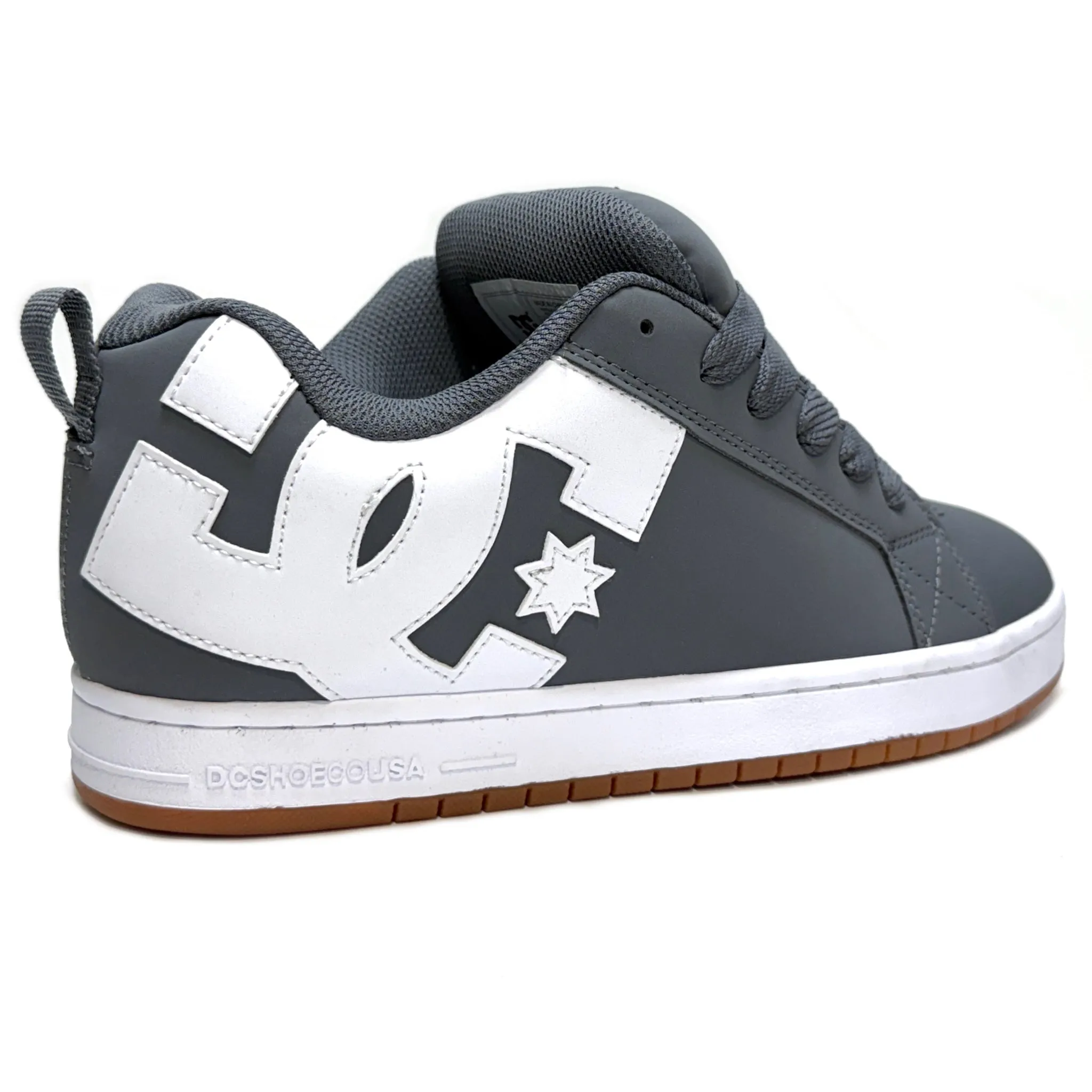 DC SHOES COURT GRAFFIK GREY & WHITE TRAINERS