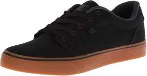 DC Shoes Men's Anvil Canvas Skate Shoes, Black/Gum, Size 6