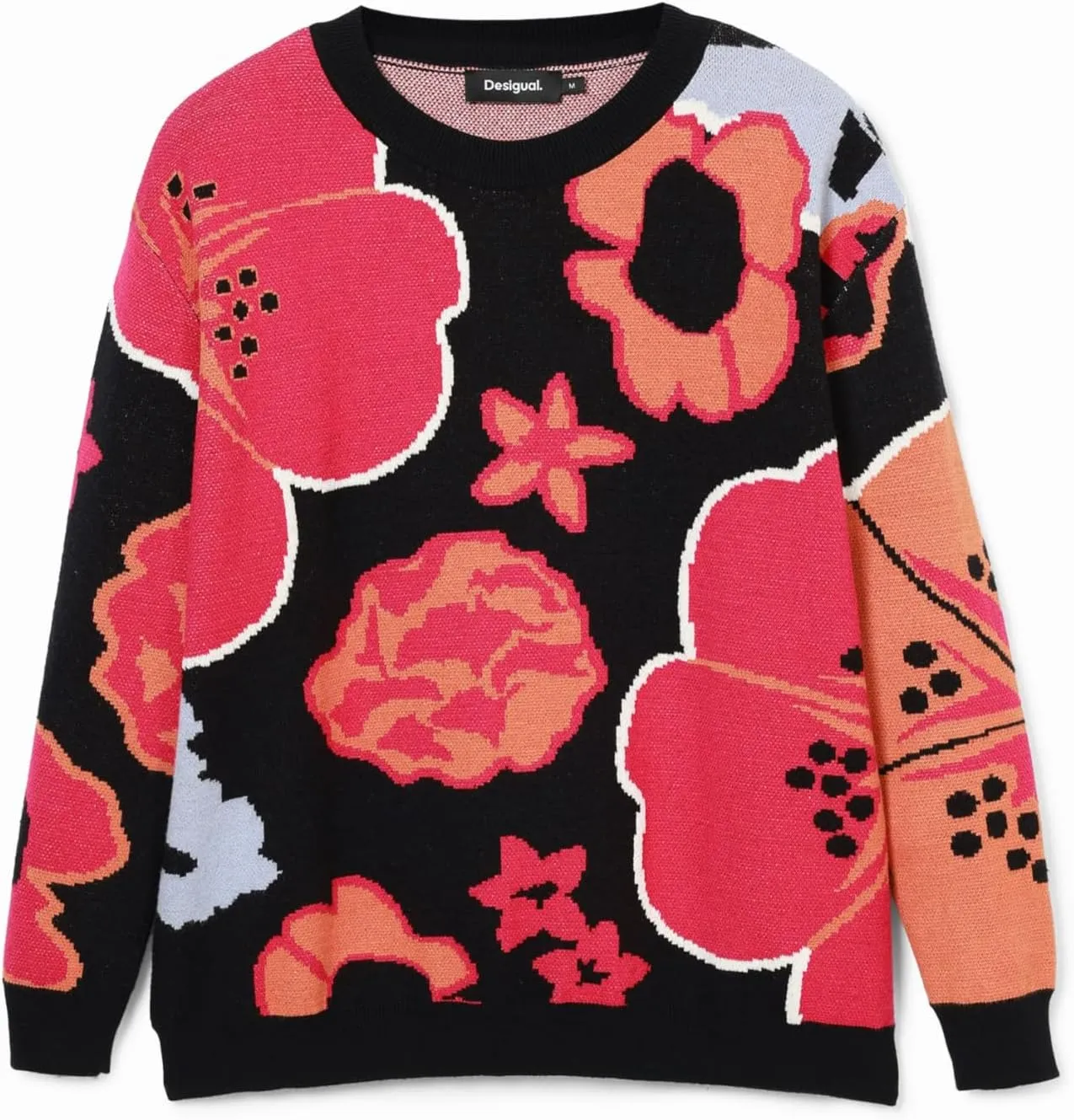 Desigual Women's Woman Flat Knit Thin Gauge Pullover