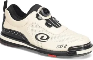 Dexter Mens SST 8 BOA MC Bowling Shoes (for Right and Left Handed Bowlers. Men's Shoe Sizing) - Parchment/Black 12