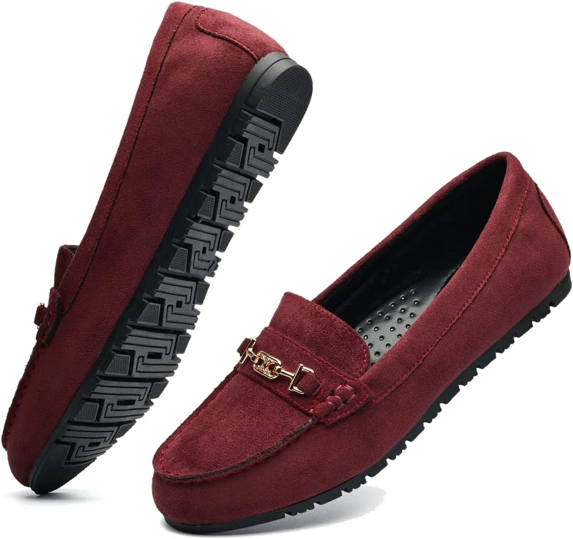 DeYashopin Women's Loafer Shoes Leisure Slip On Work Shoes Comfort Walking Flats