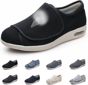 Diabetic Shoes for Men Extra Wide, Adjustable Closure Walking Shoes for Elderly for Swollen Feet, Women's Non Slip Indoor Outdoor House Shoes