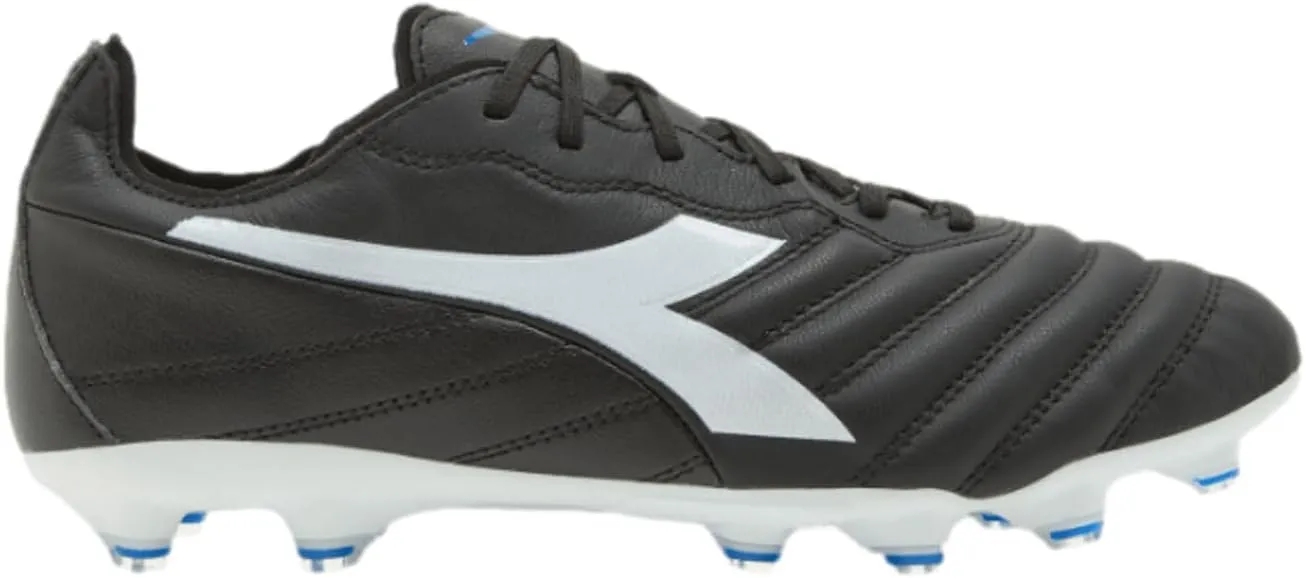 Diadora Brasil Elite 2 LT LP12 Firm Ground Soccer Shoe - Ultra-Soft, Water-Resistant Full-Grain Calfskin Upper, Non-Stretch Fabric Lining, Non-Slip PU Heel Lining, Insole with Flex Points