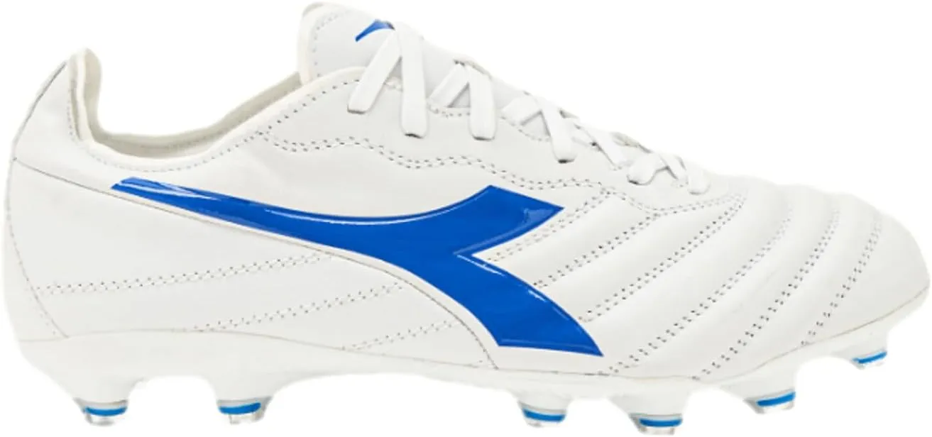 Diadora Brasil Elite 2 LT LP12 Firm Ground Soccer Shoe - Ultra-Soft, Water-Resistant Full-Grain Calfskin Upper, Non-Stretch Fabric Lining, Non-Slip PU Heel Lining, Insole with Flex Points