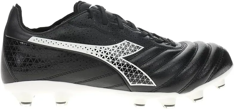 Diadora Brasil Elite 2 LT LP12 Firm Ground Soccer Shoe - Ultra-Soft, Water-Resistant Full-Grain Calfskin Upper, Non-Stretch Fabric Lining, Non-Slip PU Heel Lining, Insole with Flex Points