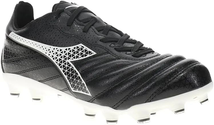 Diadora Brasil Elite 2 LT LP12 Firm Ground Soccer Shoe - Ultra-Soft, Water-Resistant Full-Grain Calfskin Upper, Non-Stretch Fabric Lining, Non-Slip PU Heel Lining, Insole with Flex Points