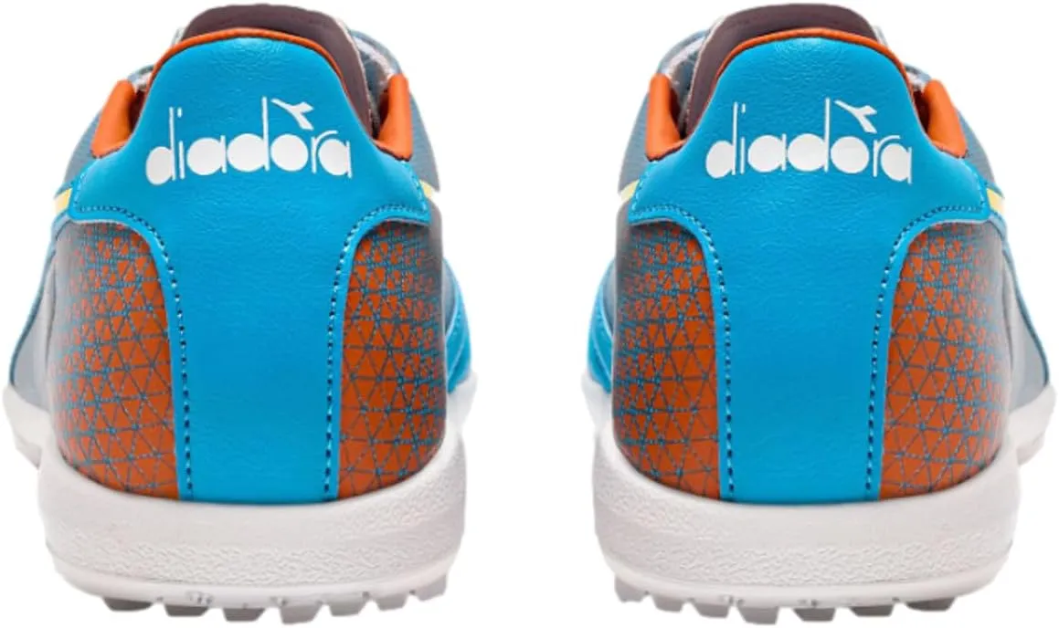 Diadora Brasil Elite Turf Soccer Shoe - Water-Resistant Suprellsoft, Non-Slip PU Heel Lining, Flex Points on Insole, Fine Craftsmanship