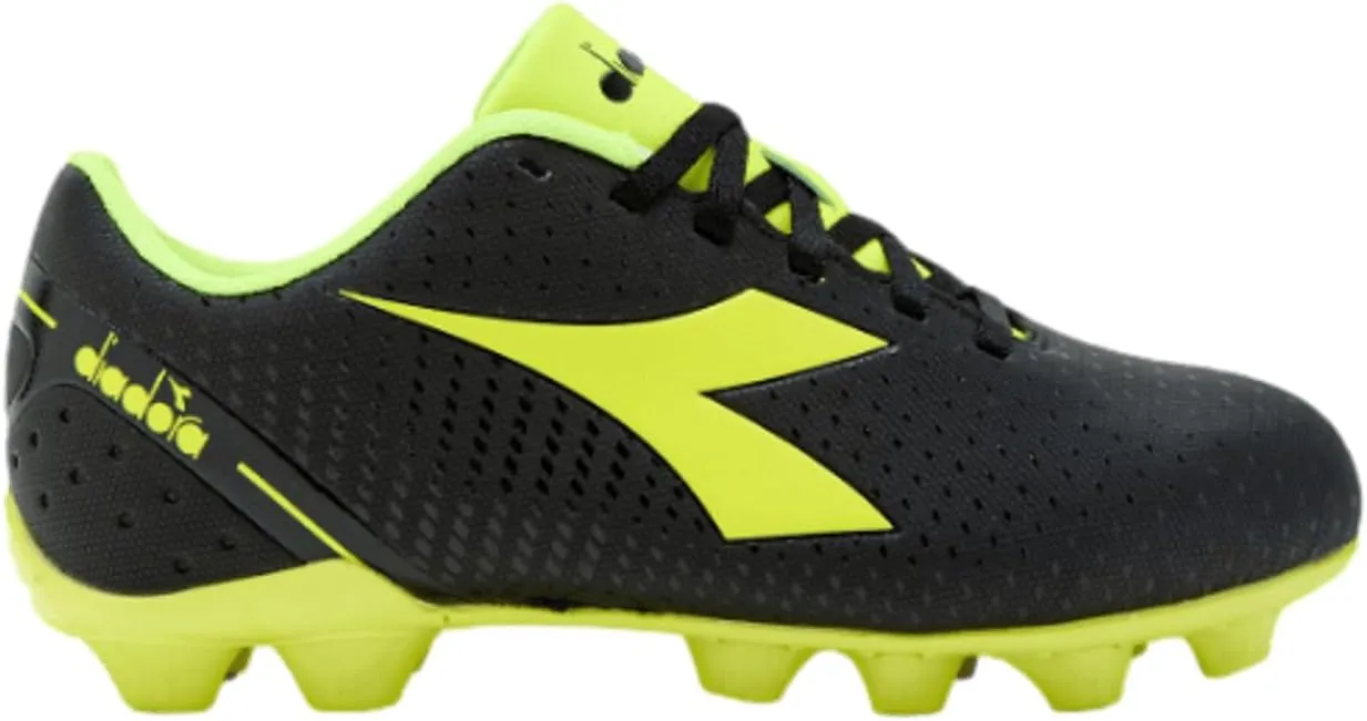 Diadora Pichichi 5 MD Youth Soccer Shoe - Perfect Starter Shoe for Kids, Turf and Firm Ground, Water-Resistant Suprell Upper, Non-Slip PU Heel Lining