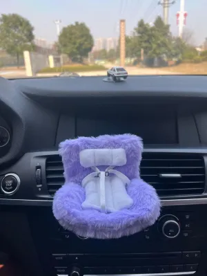 Doll CarSeat for labub, 10-17cm Doll Have a Seat Clips onto CarAir Vent (Purple)