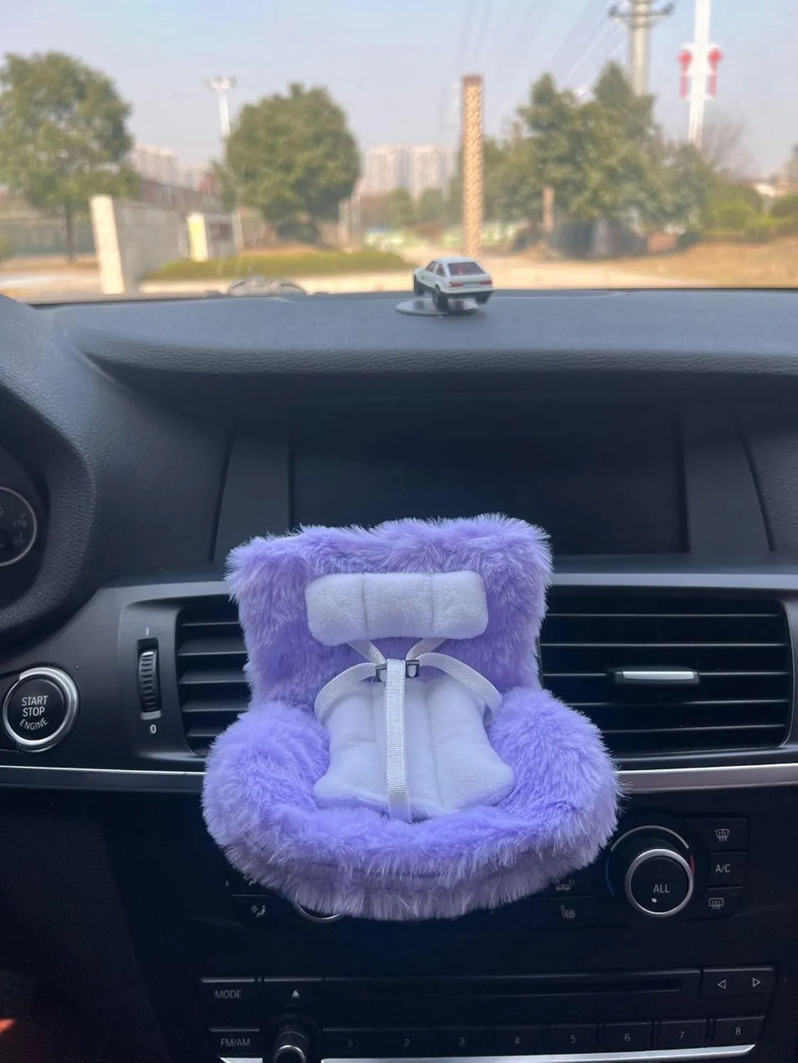 Doll CarSeat for labub, 10-17cm Doll Have a Seat Clips onto CarAir Vent (Purple)