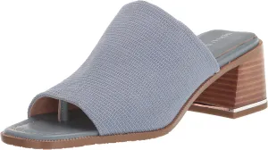 Donald Pliner Women's Haze Textured Stretch Fabric Mule Heeled, Slide, Comfortable, Leather, Chunky Sandals