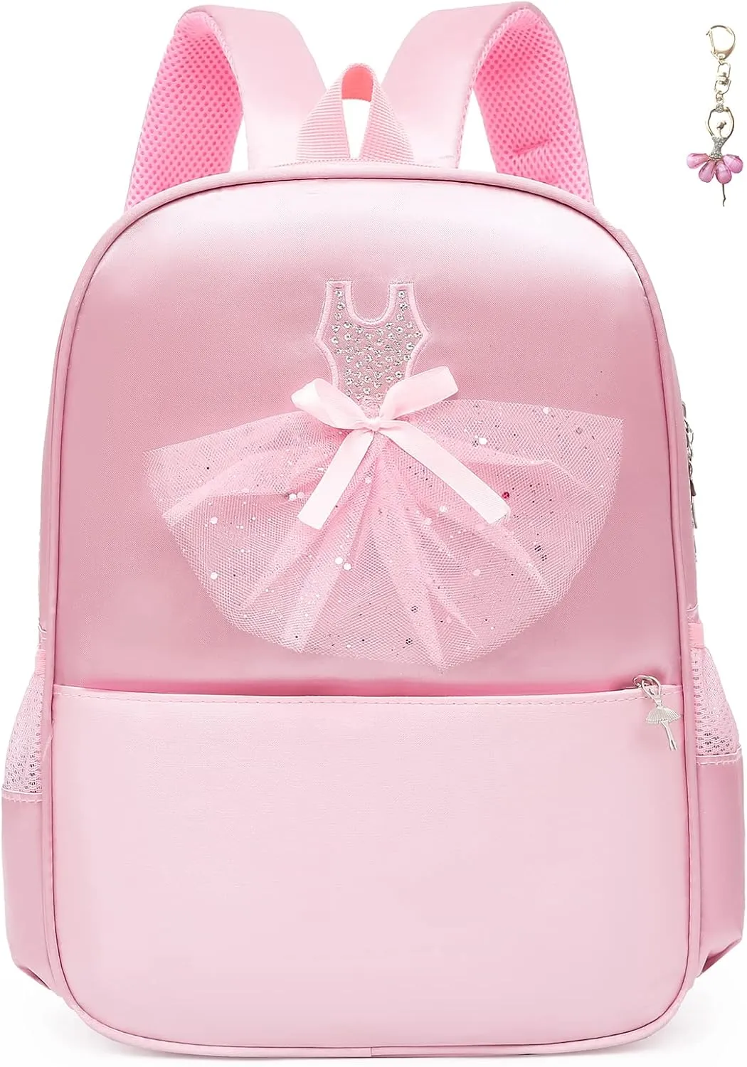 Dorlubel Cute Ballet Dance Backpack Tutu Dress Dance Bag with Key Chain Girls