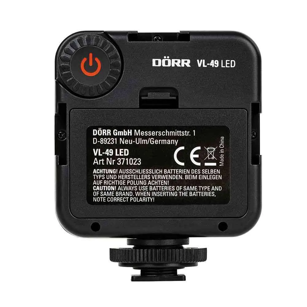 Dorr VL-49 LED Video Light | Daylight 6000K | 800 Lux/1m | 90 CRI