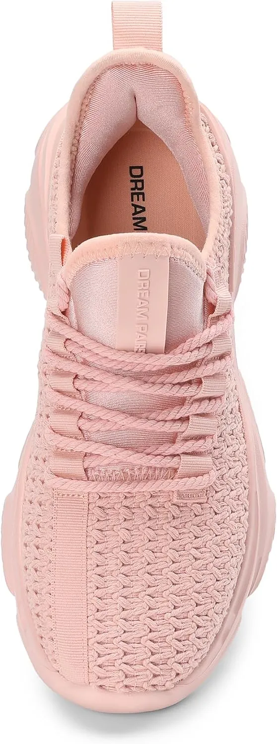 DREAM PAIRS Women's Platform Chunky Fashion Sneakers Slip on Walking Stylish Lightweight Classic Casual Sneaker