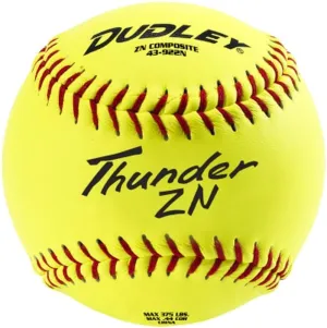 Dudley 12" Thunder ZN Composite Cover Non-Association .44/375 Slowpitch Softballs (Dozen)