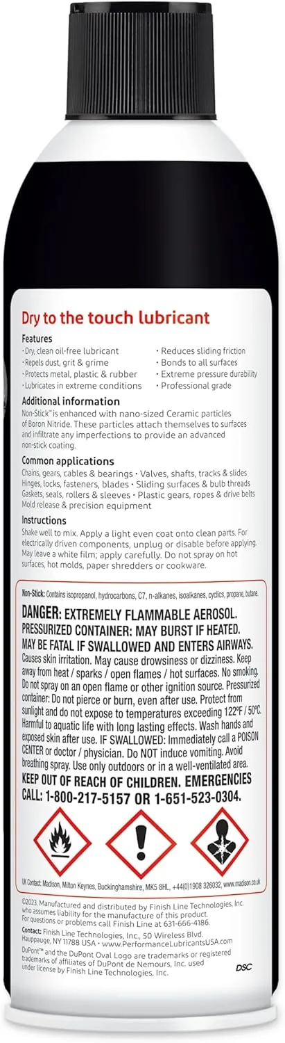 DuPont Non-Stick Dry-Film Lubricant Aerosol, 14 oz( bottle color may vary)