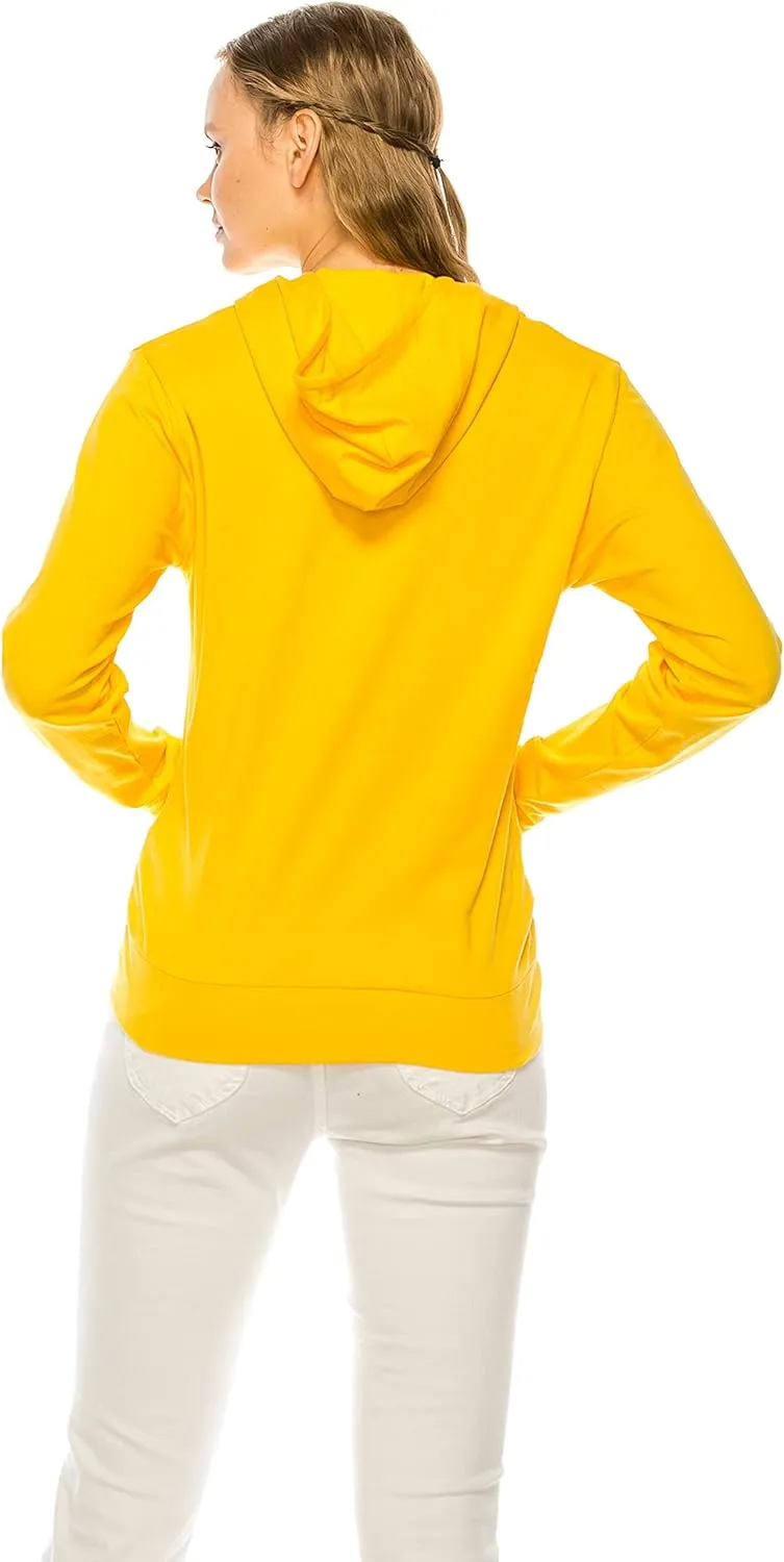 Eevee Women's Slim Fit Thin Lightweight Long Sleeve Zipped Up Hoodie Sweatshirt w/Pockets…